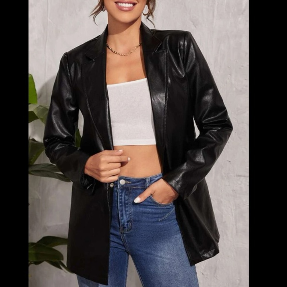 Shein | faux leather jacket size small